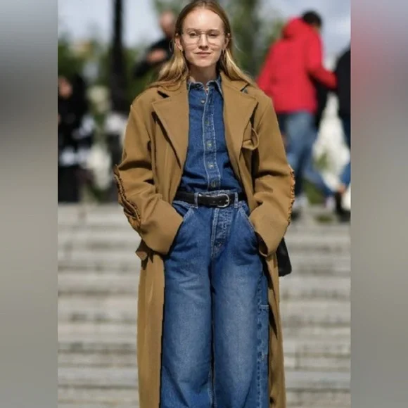 Vintage WRANGLER Denim Button-Up Shirt men’s size L - Picture 5 of 10